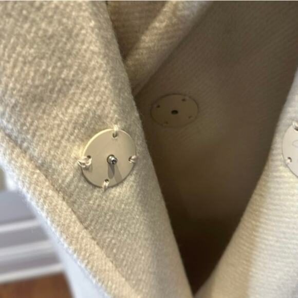 Zara stunning Oversized cream Coat Pockets M Christmas winter coat like new - Picture 9 of 16